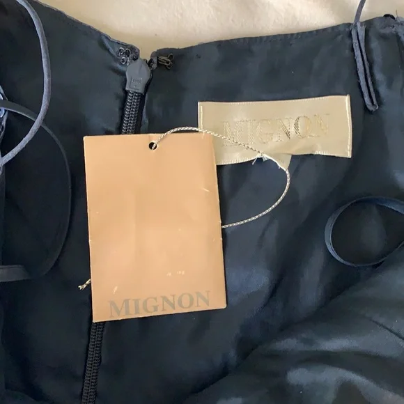 NWT MIGNON size 8 silk blue cocktail dress in excellent condition - Picture 4 of 7